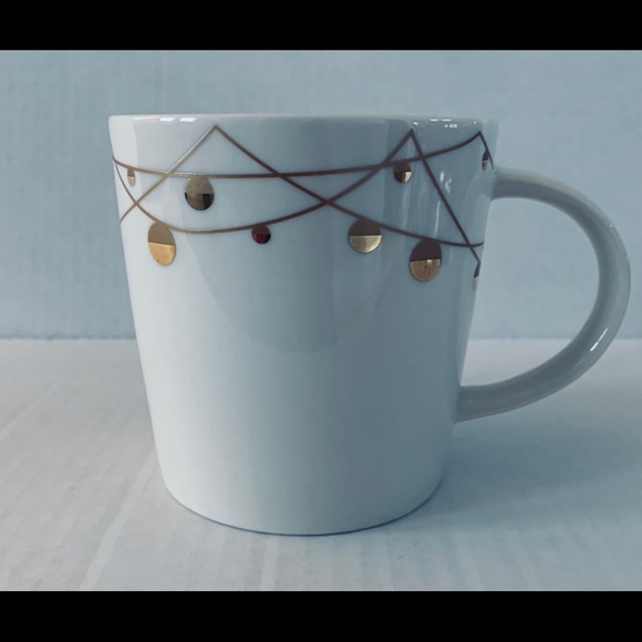 Starbucks Other - Starbucks Holiday Themed White/Gold Coffee Mug